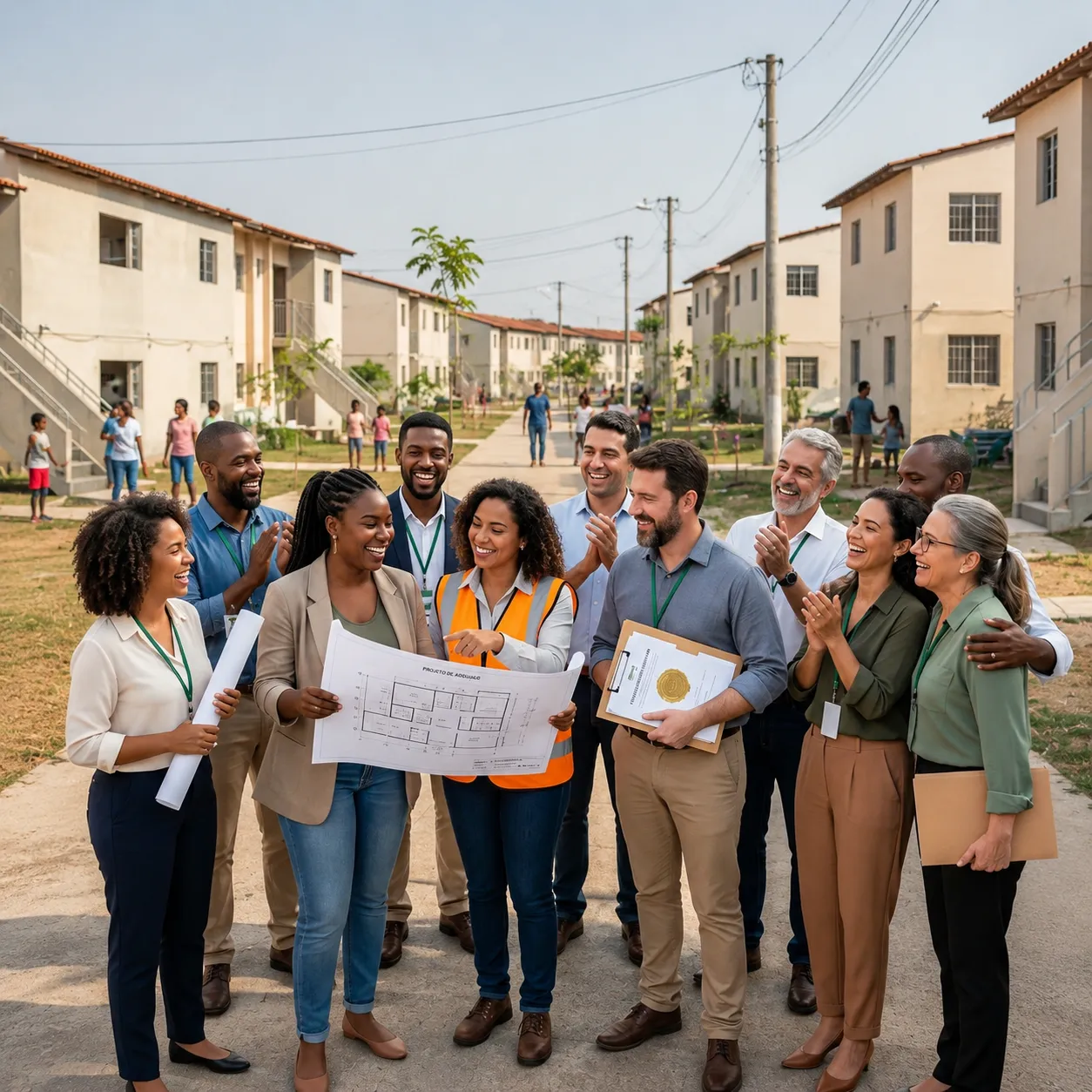 Equipe técnica e social da Agevale Brasil celebrando a habilitação oficial como Entidade Organizadora